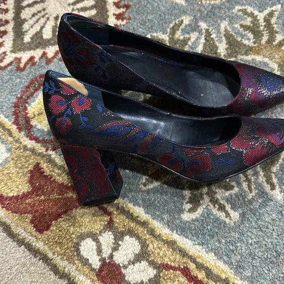 Marc Fisher Red and Purple block  3” Heels - Picture 6 of 8